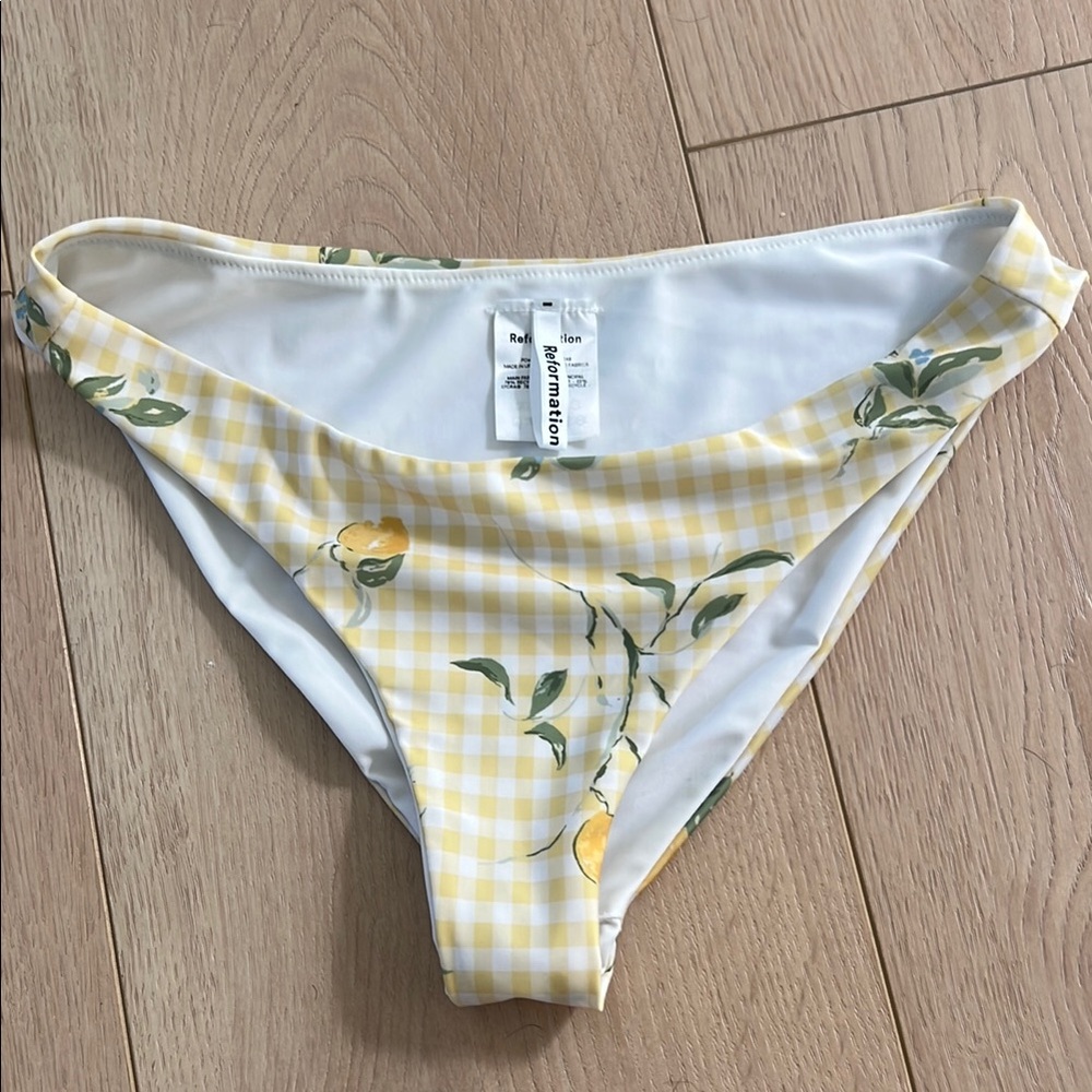 Reformation Longane Mid Rise Bikini Bottom